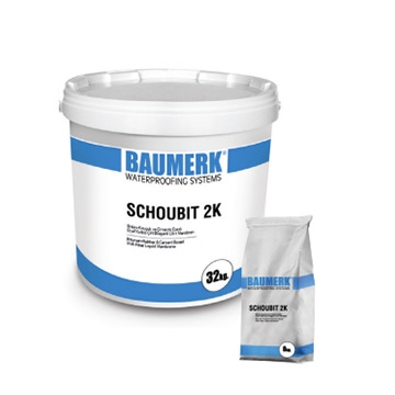 Bitumen-Rubber Based, Cement and Fiber Modified, 2 Component, Liquid Membrane - SCHOUBIT 2K