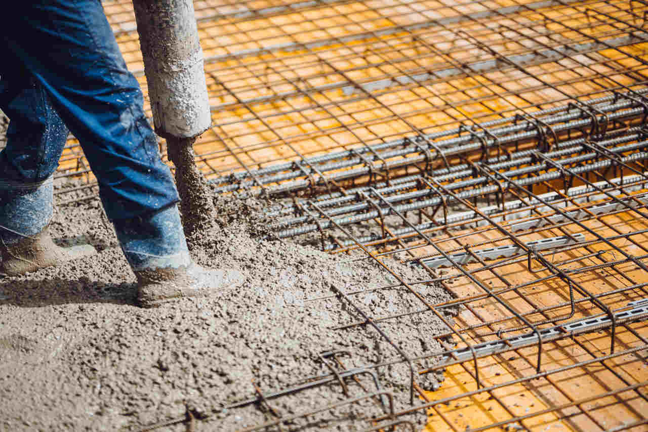 concrete pouring worker