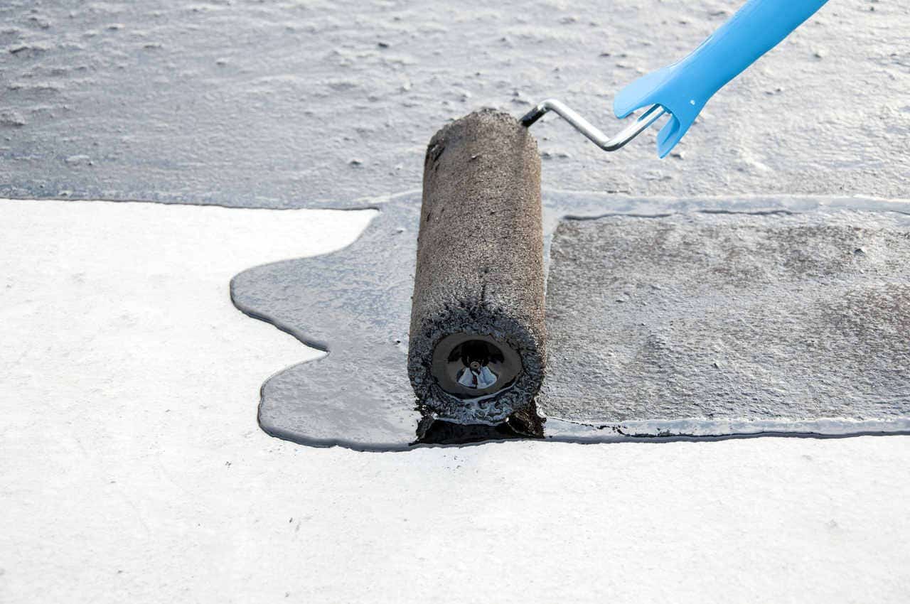 liquid waterproofing membrane application to surface
