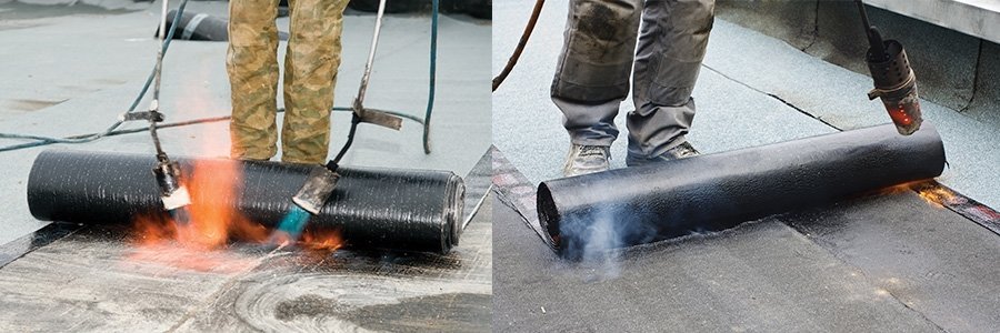 worker applying water insulation