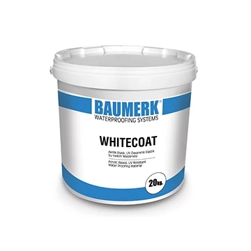 Elastomeric Acrylic Resin Based, UV Resistant, Elastic Waterproofing Material - WHITECOAT