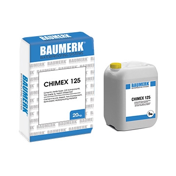 Cement-Acrylic Based, Two-Component Semi-Elastic Waterproofing Material - CHIMEX 125