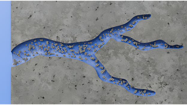 Water leaks into structure