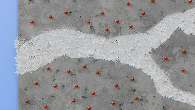 Water leaks into structure